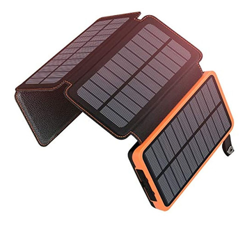 Cargador Solar Portátil Addtop De 25000 Mah Con Salidas