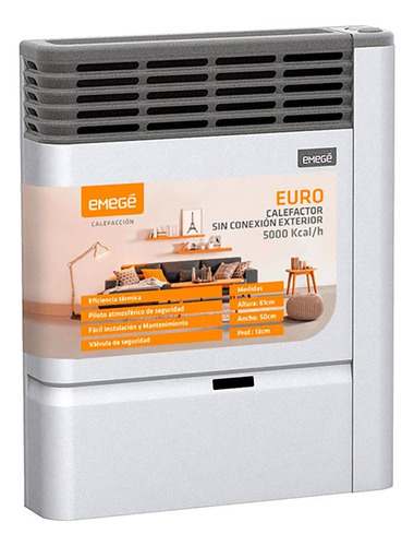 Calefactor Emege Euro Sin Salida 5000c 3150st