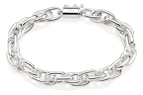 Pulseira Elo Oval Duplo De Prata  850044 Rommanel