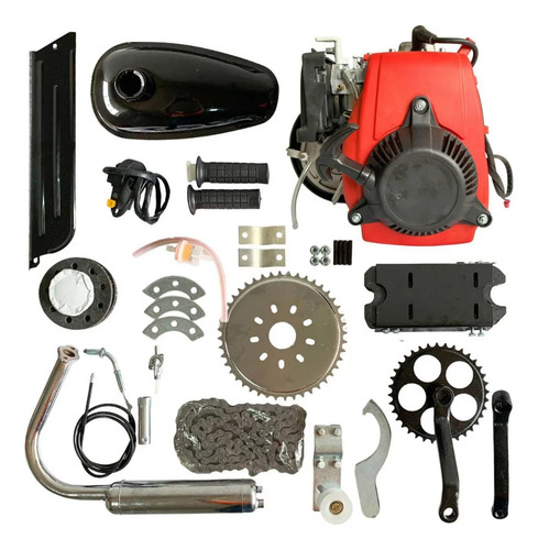 Kit De Motor Completo Para Bicicleta Motorizada 49cc 4tempos