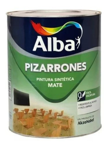Pintura Para Pizarrones Alba  1/2 Lt Negro