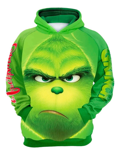 Sudadera Sublimada Grinch Infantil Invierno