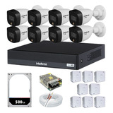 Kit Cftv Intelbras 8 Cameras Colorida Noite 1080p Full Hd