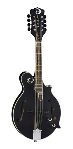 Luna Moonbird F Style Acoustic Electrica Mandolina Negra