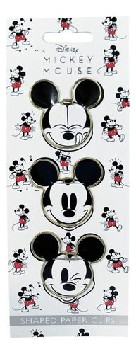 Paper Clips Mickey Mouse Con Forma X 3 Unidades Color Blanco