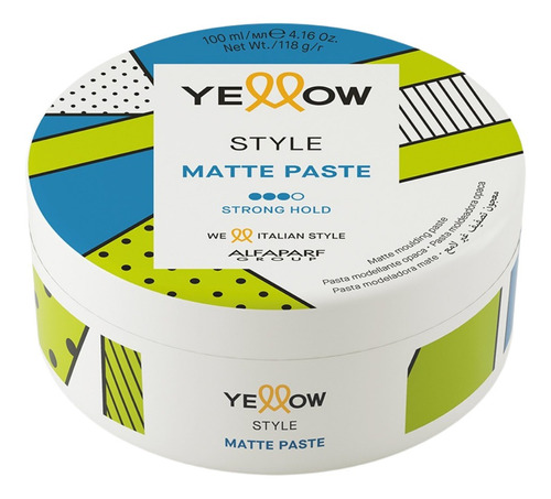 Pomada De Fixação Forte Style Yellow 100ml - Efeito Matte