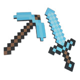 Combo Espada Y Pico De Diamante Azul Minecraft
