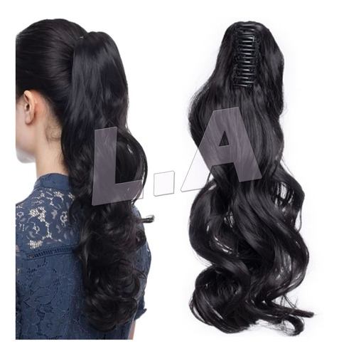 Cabelo Rabo De Cavalo Ondulado Para Penteado - 60cm