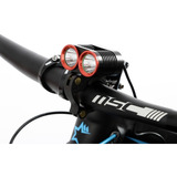 Luz De Bicicleta Msc 1500 Lumens Recargable Doble Foco