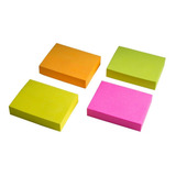 Bloco Adesivo Post-it 38x51 Neon 400fls Brw - 2 Pacotes C/4