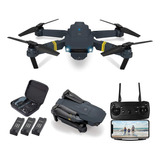 Drone E58 Con Cámara Doble Hd Negro 2.4ghz 3 Baterías