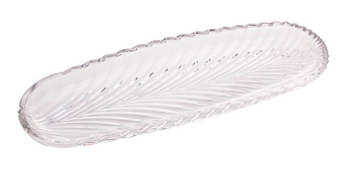 Prato Decorativo De Cristal Leaf 4473 Lyor