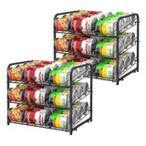 Organizador De Latas Apilable Para Despensa, Paquete De 2, O