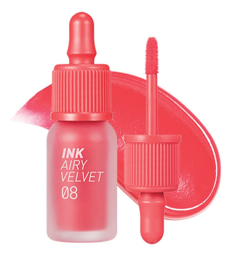 Labial Peripera Ink Airy Velvet #8 Orange Pink Mate Coreano