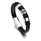 Pulsera Vikinga Eco Cuero Trenzado X 22cm Diametro 8 Cm