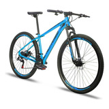 Bicicleta Aro 29 Alfameq Atx 21v Cambio Shimano Freio Disco Cor Azul/preto Tamanho Do Quadro 17