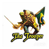 Adesivo Resinado3d Emblema Iron Maiden The Trooper Brasil 