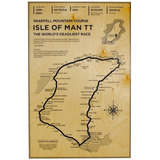 Adesivo Retrô- Circuito De Isle Of Man - Decor 33 Cm X 48 Cm