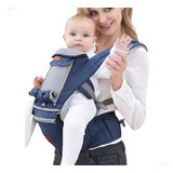 Bolsa Canguru Ergonômico Bebê Azul Mamãe 12 Posições Aiebao