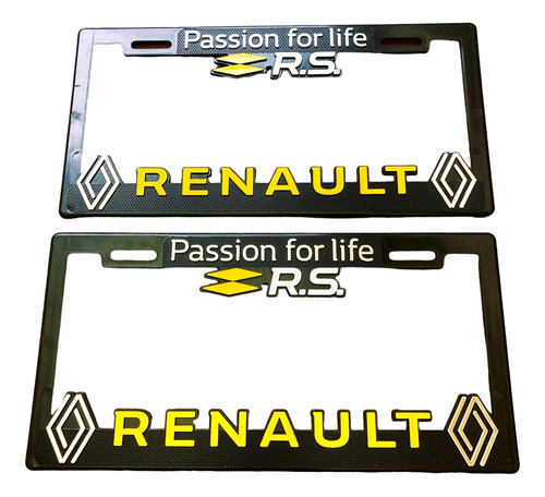 Par (2) Portaplacas Universales Renault Rs
