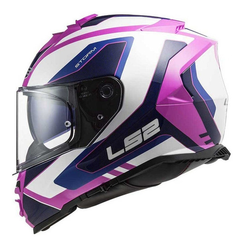 Casco Ls2 Storm Techy Rosa Con Lente Y Pinlock Ece2205