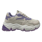 Zapatilla Purpura Plataforma Mujer Z24-h-10