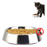 Comedero Elevado Para Perro Plato Acero Anti Hormigas 8 Oz Color Plateado