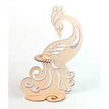 Servilletero Pavo Real Mdf 3mm Decorativo 12pzs