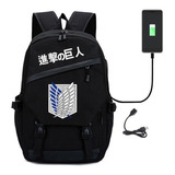 Mochila Escolar Attack On Titan Para Adolescentes Con Carga