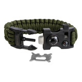 Pulsera Paracord Tactica Supervivencia + Termometro Mendoza Color Verde