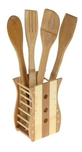 Juego De Utensilios De Cocina Madera 4 Piezas