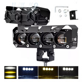 Faros Auxiliares Luz Doble Color Led 80w Para Auto Moto 2pcs