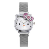 Relógio Feminino Infantil Hello Kitty Pulseira Magnética