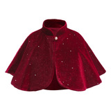 Capa Mantón Rojo Niña Para Vestido De Fiesta Navidad