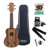 Ukulele Kalani Acustico Soprano Kal 330 Sk Koa Kayke + Kit