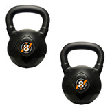 Par De Pesas Rusa Kettlebell Pvc 8kg Funcional Gym Gimnasio