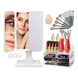 Espejo De Maquillaje - Espejo De 52 Led + Organizador De Alm