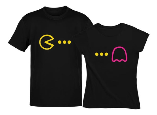 Playeras De Parejas Dúo Pacman Juegos Gamer Novios
