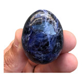 Ovo De Sodalita Yoni Egg Azul S/ Furo Pedra Natural Polida!!