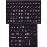 Etiquetas Para Teclado Braille Con Impresión Grande - Blanco