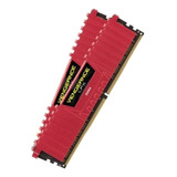 Memoria Ram Vengeance Lpx Gamer Color Rojo 16gb 2 Corsair Cmk16gx4m2a2400c14