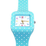 Reloj Con Lunares Malla Silicona Para Niños Y Niñas 