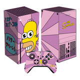 Skin Mr Chispa Homero Para Xbox Series X Set Stickers