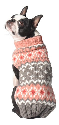 Chilly Rose Fair Isle Sueter  Pequeño Para Perros