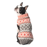 Chilly Rose Fair Isle Sueter  Pequeño Para Perros