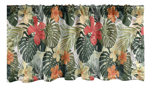 Cenefa Tropical De Hojas Y Flores Para Cocina Y Dormitorio 1