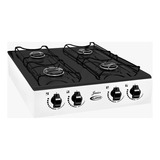 Fogão Cooktop Gás Clarice Júnior 4b Branco E Preto