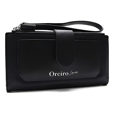 Billetera Oreiro Love Modelo 28747, Cuero Pu, Color Negro. - Negro - Cuero Pu | Mismo precio en cuotas