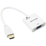 Adaptador Hdmi Macho A Vga Hembra Con Cable 3.5mm