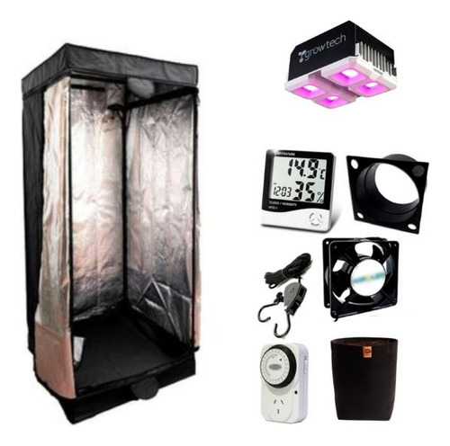 Combo Full Kit Indoor Carpa 80x80x160 + Growtech 200w 